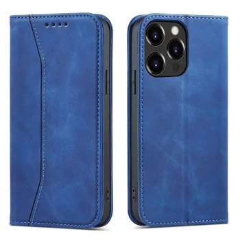   Magnet Fancy Case iPhone 13 Pro Max oldalra nyíló tok, kék