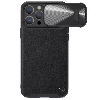   Nillkin CamShield Leather S Case iPhone 14 Pro Max ütésálló hátlap, tok, fekete