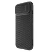 Nillkin Synthetic Fiber S Case ütésálló tok iPhone 14 kamerafedéllel, fekete