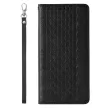 Magnet Strap oldalra nyíló tok iPhone 12, fekete