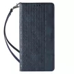 Magnet Strap oldalra nyíló tok iPhone 13 Pro Max Pouch Wallet + Mini Lanyard Pendant, kék