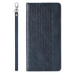 Magnet Strap oldalra nyíló tok iPhone 13 Pro Max Pouch Wallet + Mini Lanyard Pendant, kék