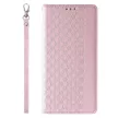 Magnet Strap oldalra nyíló tok iPhone 13 Pro Max Pouch Wallet + Mini Lanyard Pendant, rózsaszín