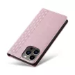 Magnet Strap oldalra nyíló tok iPhone 13 Pro Max Pouch Wallet + Mini Lanyard Pendant, rózsaszín