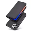 Magnet Case iPhone 12 oldalra nyíló tok, fekete