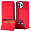 Magnet Case iPhone 12 Pro Max oldalra nyíló tok, piros