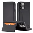 Magnet Case iPhone 13 Pro Max oldalra nyíló tok, fekete