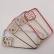 Fashion Case tok iPhone 13 Pro, Gold Frame Gel Cover, piros