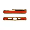 Fashion Case tok iPhone 13 Pro Max, Gold Frame Gel Cover, piros