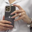 Fashion Case tok iPhone 13 Pro Max, Gold Frame Gel Cover, piros