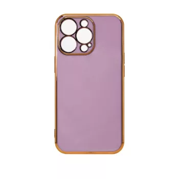   Lighting Color Case for Xiaomi Redmi Note 11 zselés tok, arany kerettel, lila