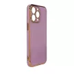 Lighting Color Case for Xiaomi Redmi Note 11 zselés tok, arany kerettel, lila