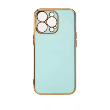   Lighting Color Case for Xiaomi Redmi Note 11 zselés tok, arany kerettel, mentazöld