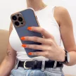 Lighting Color Case for Xiaomi Redmi Note 11 zselés tok, arany kerettel, mentazöld