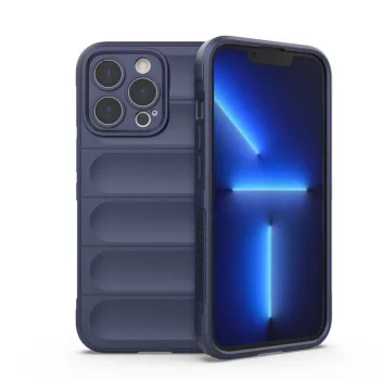   Magic Shield ütésálló hátlap, tok iPhone 13 Pro Max case, sötétkék