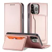 Magnet Case iPhone 14 Plus oldalra nyíló tok, rózsaszín