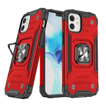   Wozinsky Armor Ring iPhone 14 ütésálló hátlap, tok, piros
