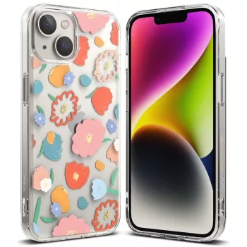   Ringke Fusion Design Armor Case, gélkerettel iPhone 14 Plus, átlátszó, színes