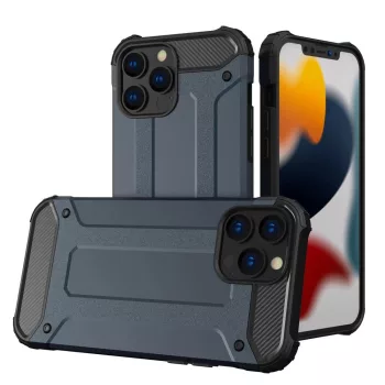   Hybrid Armor Tough Rugged iPhone 14 Pro Max ütésálló hátlap, tok, kék