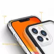 Clear 3in1 Case iPhone 14 Pro ütésálló hátlap, tok, átlátszó-piros