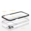 Clear 3in1 Case iPhone 14 Pro Max ütésálló hátlap, tok, átlátszó-fekete