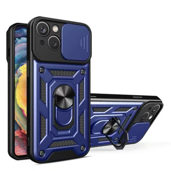   Hybrid Armor Tough Rugged iPhone 14 Plus ütésálló hátlap, tok, kék