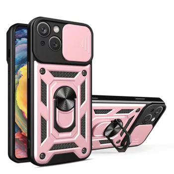   Hybrid Armor Tough Rugged iPhone 14 Plus ütésálló hátlap, tok, rózsaszín