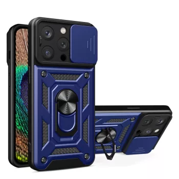  Hybrid Armor Camshield iPhone 14 Pro Max ütésálló hátlap, tok,, kék