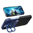 Leather Stand Case tok iPhone 14 Pro Max cover card wallet with stand, kék