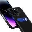 Leather Stand Case tok iPhone 14 Pro Max cover card wallet with stand, fekete