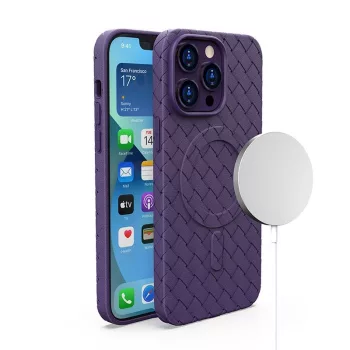   MagSafe Woven Case iPhone 13 Pro MagSafe TPU hátlap, tok, lila