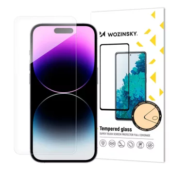   Wozinsky iPhone 15 Pro kijelzővédő edzett üvegfólia (2D nem teljes kijelzős sík üvegfólia), 9H, átlátszó