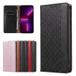 Magnet Strap oldalra nyíló tok iPhone 14 Pro Flip Wallet Mini Lanyard Stand, fekete