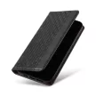 Magnet Strap oldalra nyíló tok iPhone 14 Pro Flip Wallet Mini Lanyard Stand, fekete