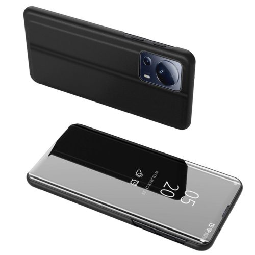 Clear View Case oldalra nyíló tok Xiaomi 13 Lite, fekete