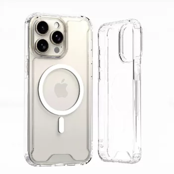   Clear Corner Case MagSafe ütésálló tok iPhone 16, átlátszó
