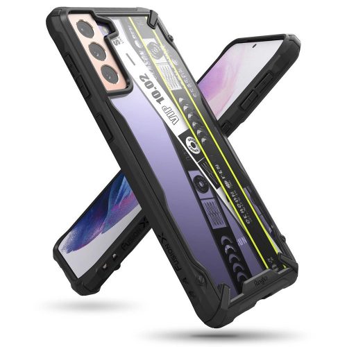 Ringke Fusion X Design ütésálló tok Samsung Galaxy S21+ 5G (S21 Plus 5G), fekete
