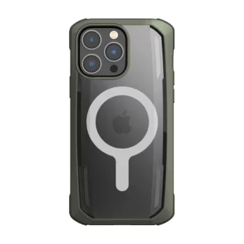   Raptic X-Doria biztonságos tok iPhone 14 Pro Max MagSafe ütésálló tok, zöld
