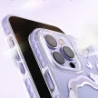 Kingxbar Butterfly sorozatú mágneses tok iPhone 14 Plus MagSafe tok pillangókkal, rózsaszín