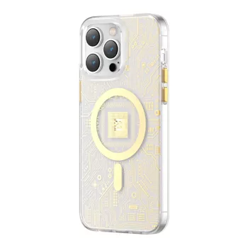   Kingxbar PQY Geek sorozatú mágneses tok iPhone 14 Pro MagSafe, arany