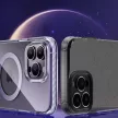 Kingxbar PQY Ice Crystal sorozatú mágneses tok iPhone 14 Plus MagSafe, szürke