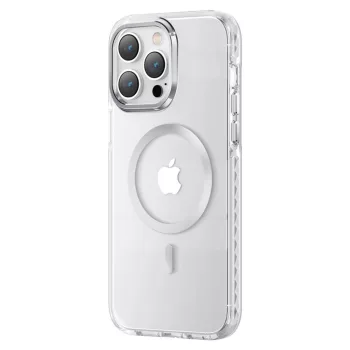   Kingxbar PQY Ice Crystal sorozatú mágneses tok iPhone 14 Plus MagSafe, ezüst