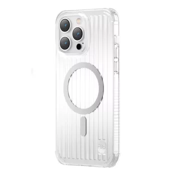   Kingxbar PQY Go Out sorozatú mágneses tok iPhone 14 Pro MagSafe, ezüst