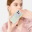 Kingxbar Shell sorozat luxus elegáns telefon tok iPhone 13 Pro gyöngyház-menta