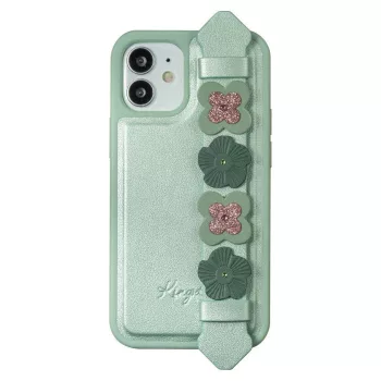   Kingxbar Sweet Series tok eredeti Swarovski kristályokkal díszített iPhone 12 mini, zöld