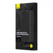 Baseus 2x edzett üvegfóliakészlet iPhone 14 Pro Max teljes képernyős fólia, átlátszó, hangszórófedéllel 0,3 mm + rögzítőkeret