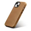 iCarer olajviasz prémium bőr tok iPhone 14 Plus mágneses bőr tok MagSafe, barna