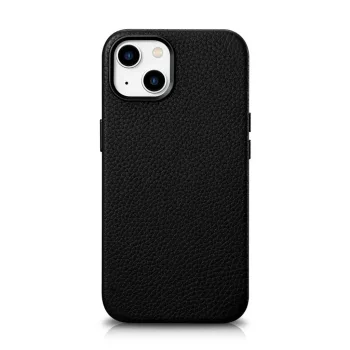   iCarer Litchi prémium bőr tok iPhone 14 mágneses bőr tok MagSafe, fekete