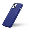 iCarer Litchi prémium bőr tok iPhone 14 mágneses bőr tok MagSafe, sötétkék