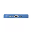 iCarer Litchi prémium bőr tok iPhone 14 mágneses bőr tok MagSafe, kék